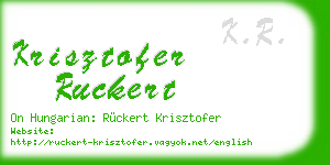 krisztofer ruckert business card