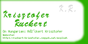 krisztofer ruckert business card